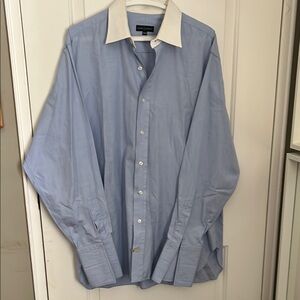 Men's Blue Shirt with White Collar